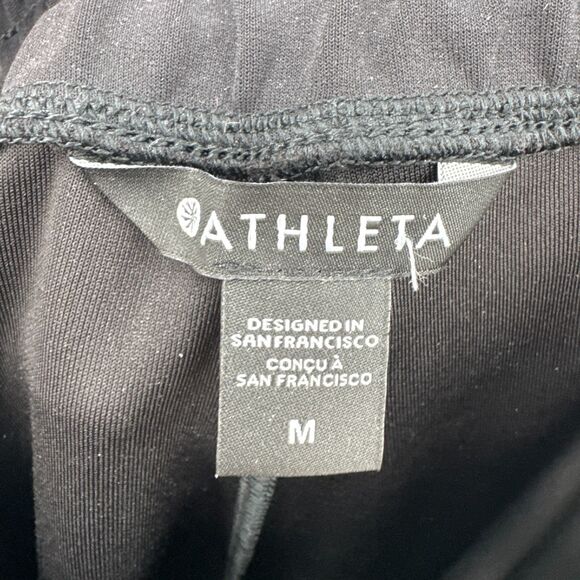 ATHLETA Black Seasoft Straight Leg Cropped Sweatpant Pants Size M Medium - Picture 8 of 9